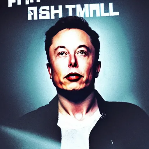 Prompt: Elon musk in flashdance iconic movie poster