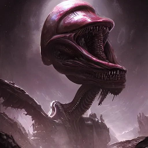 Image similar to epic alien laboratory by raymond swanland