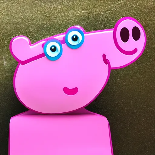 Image similar to peppa pig head shaped turbo, turbo head, exhaust, mechanical, engine