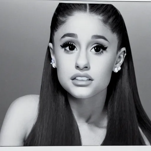 Prompt: ariana grande in 1979 tv commercial