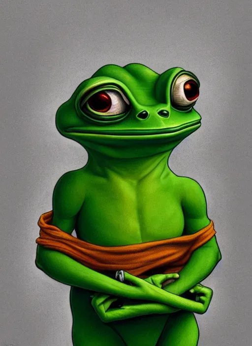 Image similar to pepe the frog character, by matt furie!!!, sad, depressed, portrait, intricat, highly detailed, digital painting, artstation, concept art, wallpaper, smooth, sharp focus, illustration, art by artgerm and greg rutkowski!! and alphonse mucha