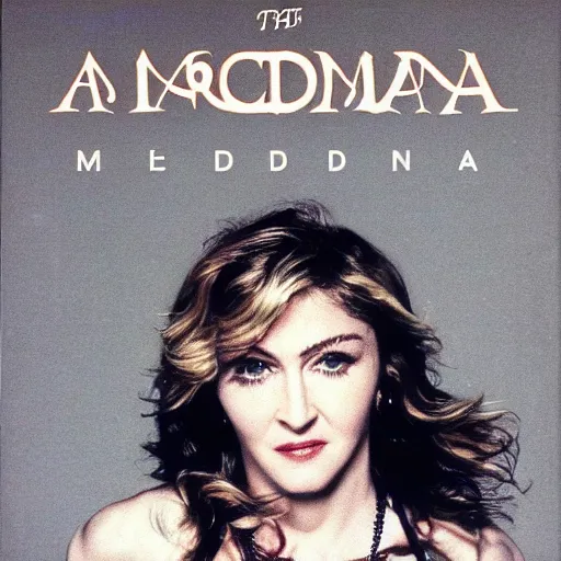 Prompt: the cover of a madonna's album.