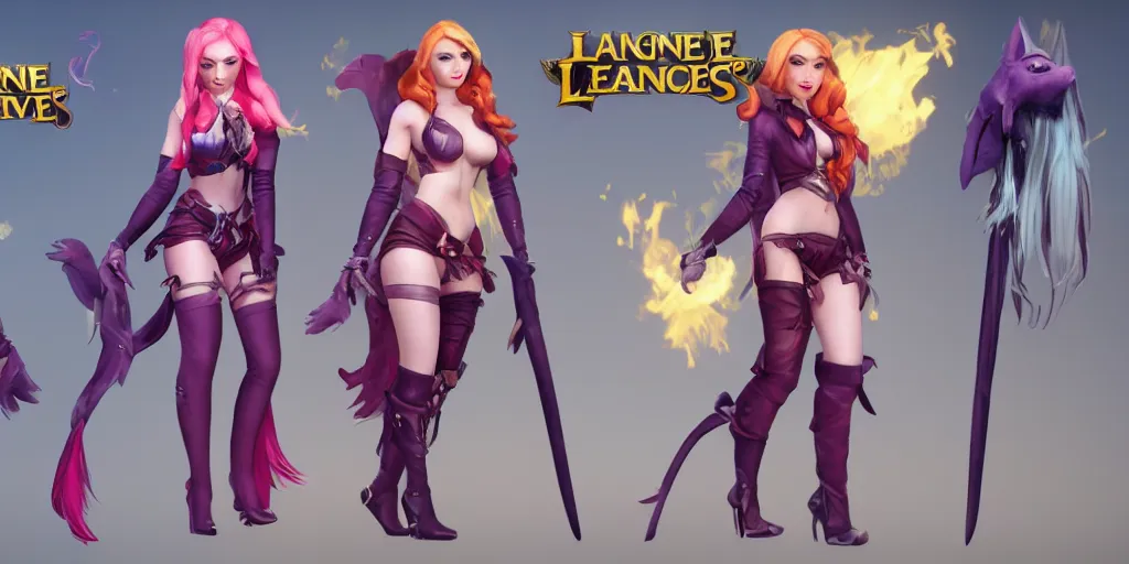 Image similar to character sheet of Sophie Turner dressed as miss fortune as a character in the game League of Legends, with a background based on the game League of Legends, 3d render, octane render, iRay, ray tracing, realistic, highly detailed, trending on artstation, 4k, cgsociety, unreal engine 5, redshift render, blender cycles, behance, cg