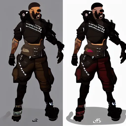 Image similar to drake fortnite skin, concept art, Trending on Artstation