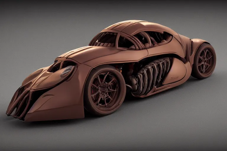 Image similar to a sportscar a trilobite chimera, octane render, studio lighting