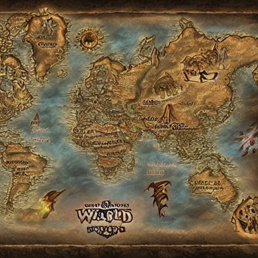 Image similar to Epic fantasy world map