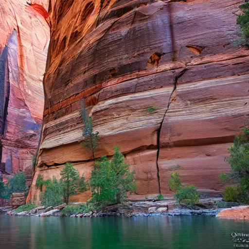 Image similar to architecture built into the side of zion nation park, the narrows, light, beauty