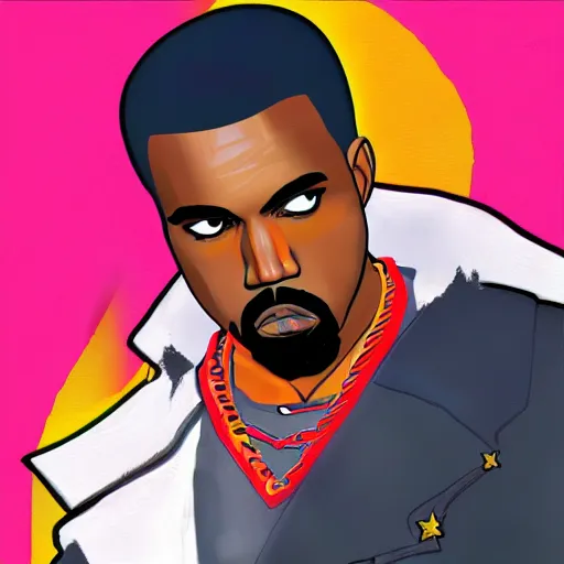 Prompt: portrait of kanye west as a jojo, jojo style, hd, anime art