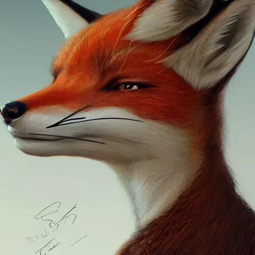 Prompt: a humanoid fox with a face inspired by mr. bean, intricate, elegant, highly detailed, digital painting, artstation, glamor pose, concept art, smooth, sharp focus, illustration, art by artgerm and greg rutkowski, artey freytag