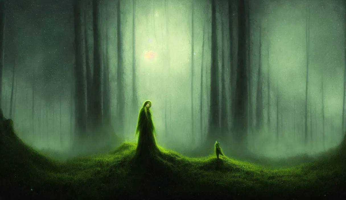 Image similar to epic professional digital art hungry eyes, chartreuse ambient light, painted, mysterious, closeup cinematic boreal scene, eerie, mythic, detailed, intricate, grand, leesha hannigan, wayne haag, reyna rochin, ignacio fernandez rios, mark ryden, van herpen, artstation, cgsociety, epic, stunning, gorgeous, much wow