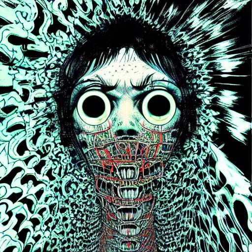Prompt: forest of eyeballs eternal staring gazing looking seeing illusionary psychedelic horror art scary by victo ngai shintaro kago junji ito shintaro kago apophasis hyperrealism photo - realistic yoji shinkawa apophasis