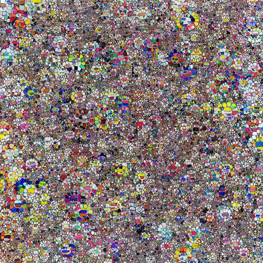 Image similar to camouflage made of love, style of takashi murakami, abstract, rei kawakubo artwork, cryptic, stipple, lines, splotch, color tearing, pitch bending, lines, blotches, color splotches, dark, ominous, abstract, minimal, points, technical, painting