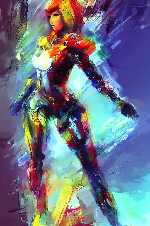 Image similar to samus aran by yossi kotler