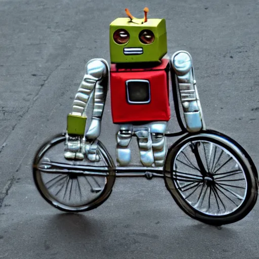 Image similar to robot on a bike