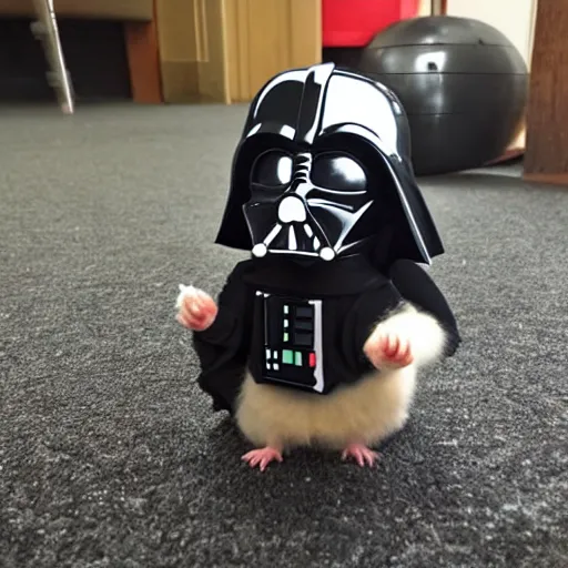 Image similar to darth vader hamster