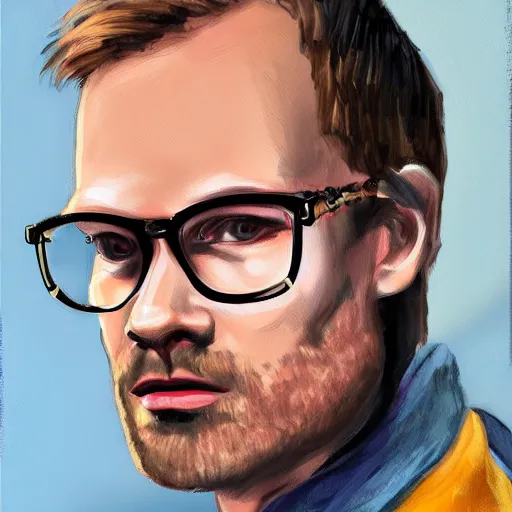 Image similar to jeffrey dahmer using gucci inmate clothes in catwalk court, oil painting, ultradetailed, digital painting, ultradetailed