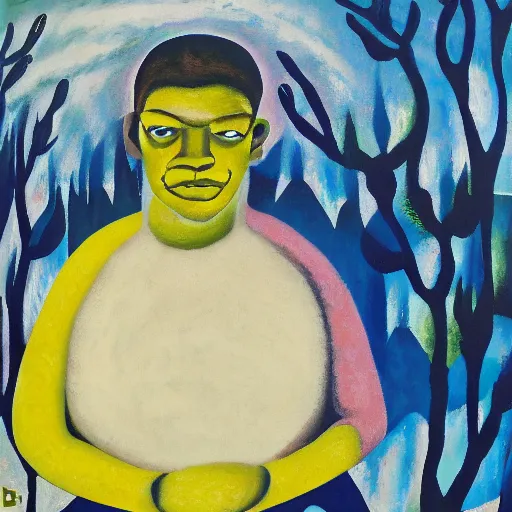 Image similar to i blind from the light when notorious blizzard is raging by beauford delaney