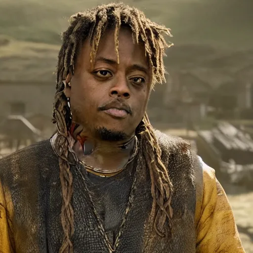 Image similar to juice wrld in Vikings very detailed 4k quality super realistic