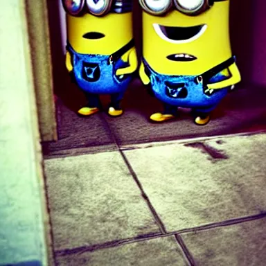 Prompt: minions in backrooms, real life photo, realistic