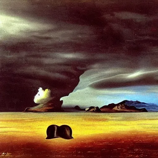 Image similar to storm is coming, i have regrets, by salvador dali