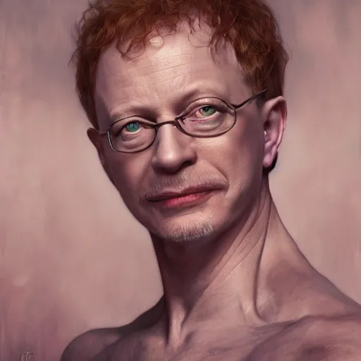 Prompt: portrait painting of danny elfman, ultra realistic, concept art, intricate details, eerie, highly detailed, photorealistic, octane render, 8 k, unreal engine. art by artgerm and greg rutkowski and alphonse mucha