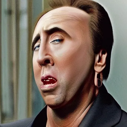 Image similar to the most horrifying picture of nic cage