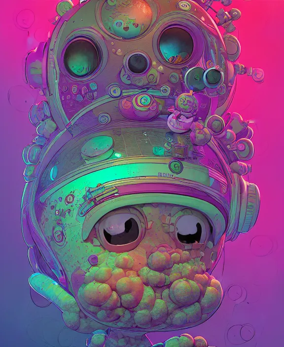 Image similar to whopdoobaluba, a wop bam boo, mixed media, ultra textured, whimsical tone, deep ink colors, 3 d shading, zbrush render, trending on artstation, award winning, by peter afshar and ron wolotsky, intricate and detailed, cosmic lighting