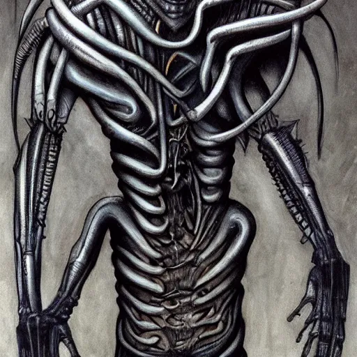 Image similar to giger, trending on deviantart