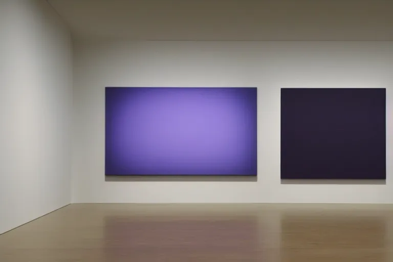 Image similar to minimalist James Turrell exhibition painting