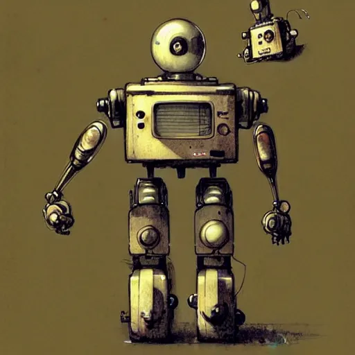 Prompt: robot by jean - baptiste monge