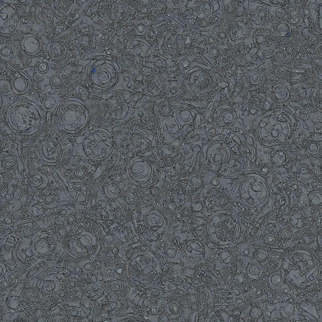 Image similar to seamless tileable texture of sci fi space panels, realistic, very detailed, beautiful, intricate details, space ship gribble, hard surface modeling, zbrush, 3 d maya, spaceship hull texture, sharp focus, tech, material pack, pbr, 4 k texture pack, substance designer, substance render, substance painter, marmoset, unreal engine, octane render