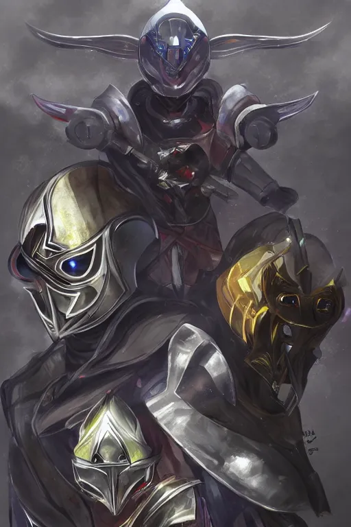 Image similar to helmet armor guardian destiny in witch queen illumination ray tracing hdr fanart arstation by sung choi robot ninja mask and eric pfeiffer and gabriel garza and casper konefal