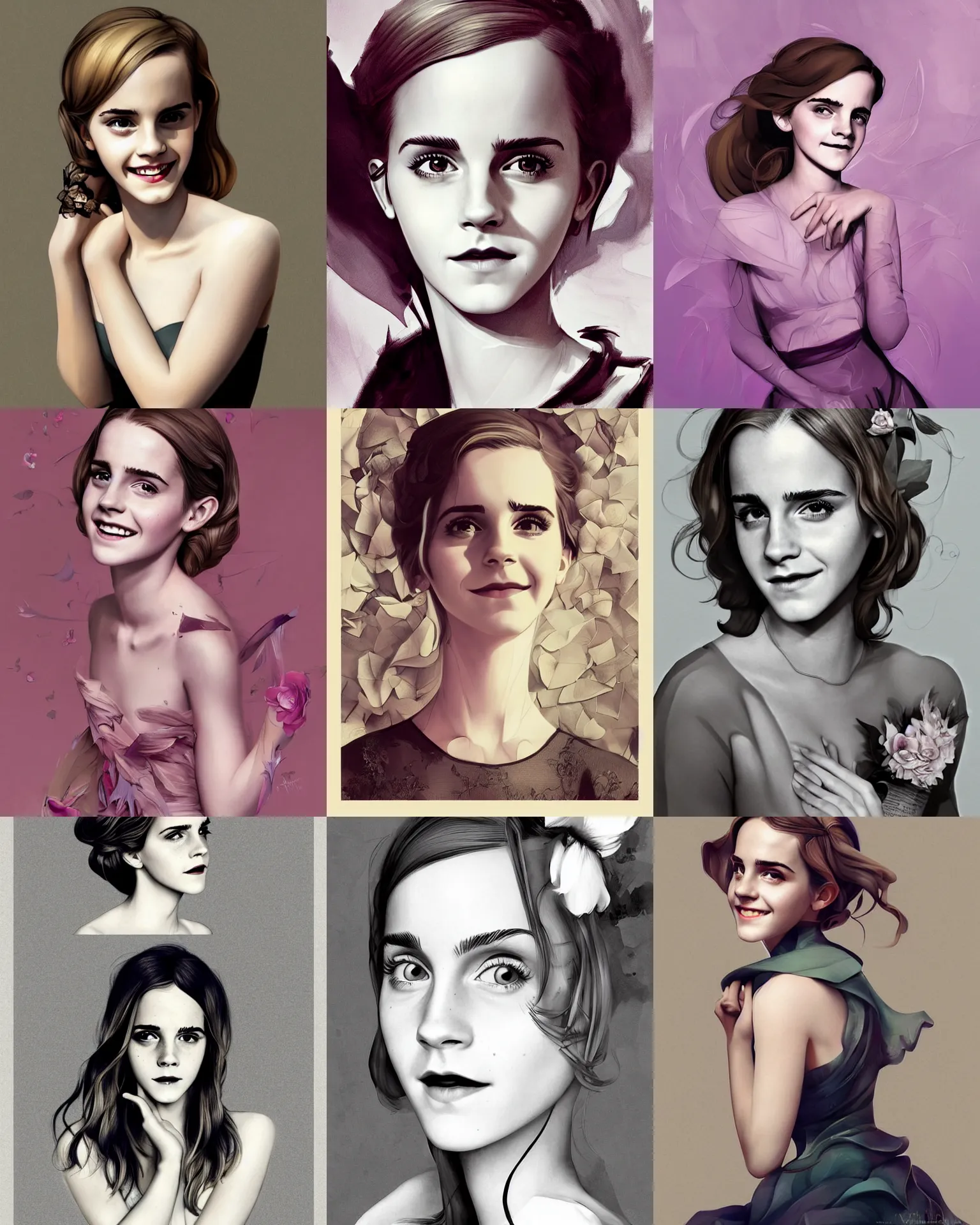 Prompt: beautiful full body Emma Watson smiling, photograph by Cecil Beaton, Lee Miller, Irving Penn, David Bailey, art by lois van baarle and loish and ross tran and rossdraws and sam yang and samdoesarts and artgerm, digital art, highly detailed, intricate, sharp focus, Trending on Artstation HQ, deviantart, unreal engine 5, 4K UHD image, Cecil Beaton, Lee Miller, Irving Penn, David Bailey