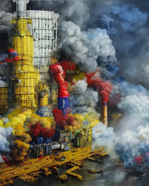 Image similar to strong political beautiful art painting conveying to europe and germany to stop worrying about the gas supplies and support ukraine in the war against the russia's aggression, high production value, intricate details, high resolution, hyperrealistic, hdr, high definition, award winning artwork, masterpiece, ultra realistic, highly detailed, hd, gerhard richter