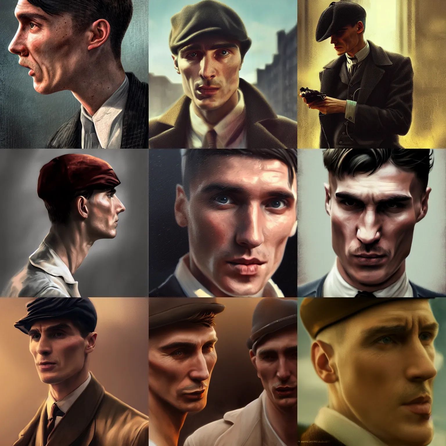 Prompt: Thomas Shelby, Cinematic Photo, Cinematic Shot, Boris Vallejo, Epic, 8k resolution, ArtStation, Hyperrealistic