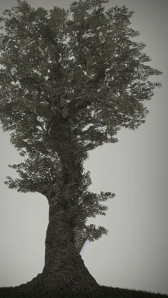 Image similar to tree by baars, ingrid, octane render, 4 k, 8 k, sharp!, very very beautiful, stunning, twisted, vanishing, transparent, ethereal