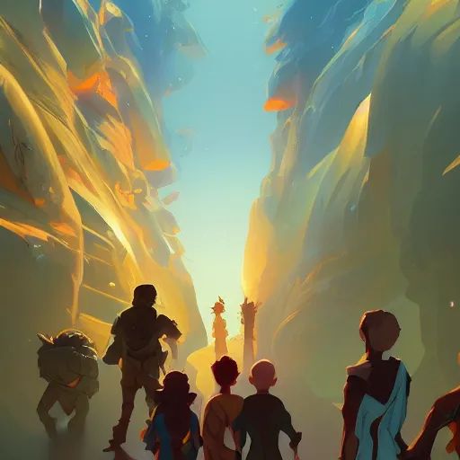 Image similar to hero world close encounters of the third kind, behance hd by jesper ejsing, by rhads, makoto shinkai and lois van baarle, ilya kuvshinov, rossdraws global illumination