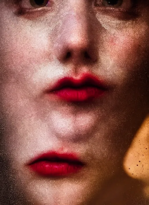 Prompt: cinematic shot epic portraits, hyper realistic, mood lighting, fantasy, detailed lips, highly detailed, super realistic, perfect lighting pixel sorting, style sheet