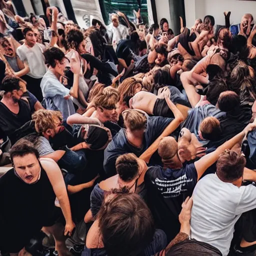 Image similar to moshpit in a public toilet