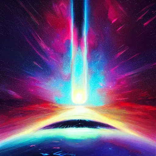 Image similar to a quasar in space, by anato finnstark, by alena aenami, by john harris, by ross tran, by wlop, by andreas rocha