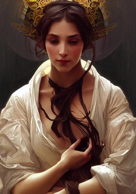 Image similar to intricate, elegant, highly detailed, digital painting, artstation, concept art, smooth, sharp focus, illustration, art by artgerm and greg rutkowski and alphonse mucha and william - adolphe bouguereau