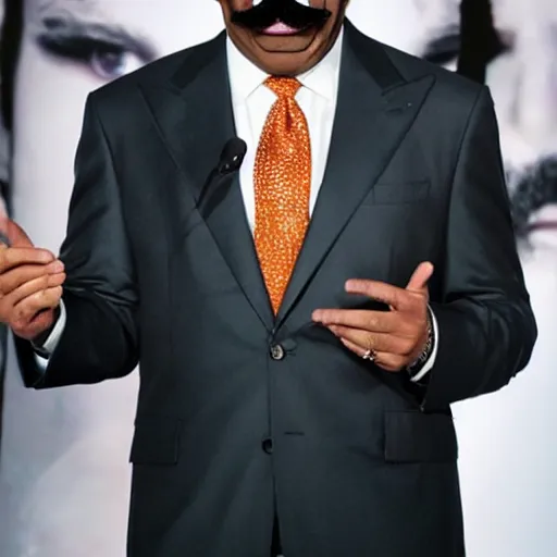 Image similar to giant mustache, steve harvey