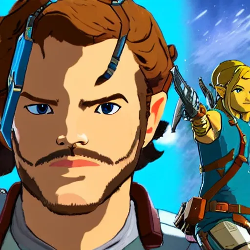 Image similar to Star Lord in The Legend of Zelda Breath of the Wild