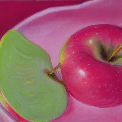 Prompt: pink apple panting high detail