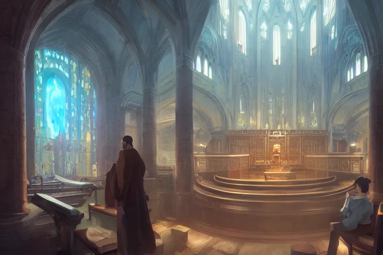 Image similar to hermeneutic pipe organ, single subject, scenic full shot, ambient lighting, detailed face, by makoto shinkai, stanley artgerm lau, wlop, rossdraws