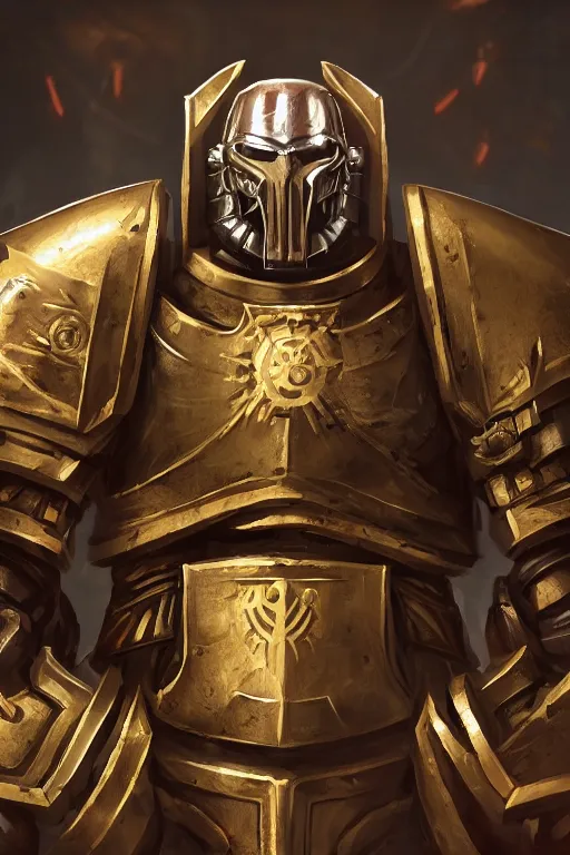 Image similar to armor portrait heros warhammer 4 0 k horus heresy fanart - the primarchs emperor by johannes helgeson animated with vfx concept artist & illustrator global illumination ray tracing hdr fanart arstation zbrush central hardmesh 8 k octane renderer comics stylized