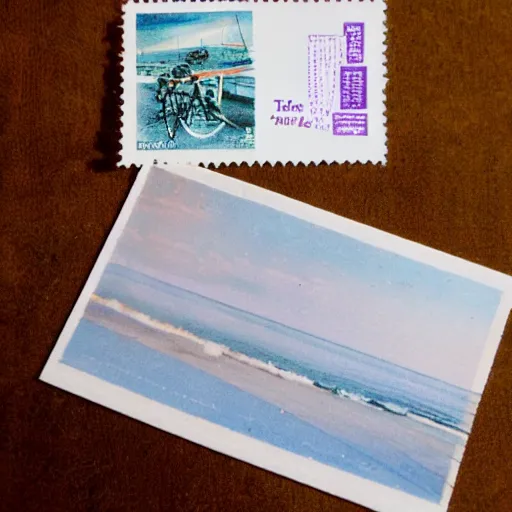 Image similar to ripped up postcard with stamp