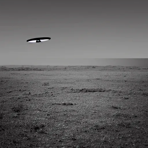 Image similar to beautiful artistic shot of a silhouette of a person watching a ufo in a large desolate natural scene. entries in the 2 0 2 0 sony world photography awards.