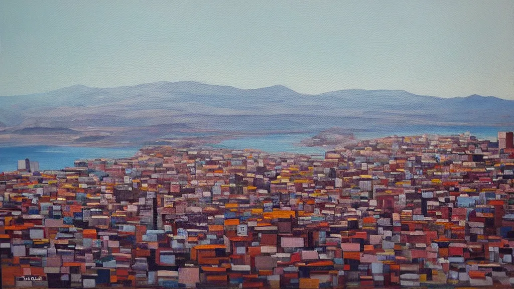 Prompt: “the city of La Paz painted by Arturo Borda, oil on canvas, 4k”