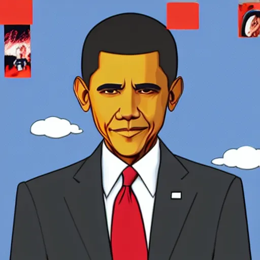 Image similar to Obama anime, screenshot